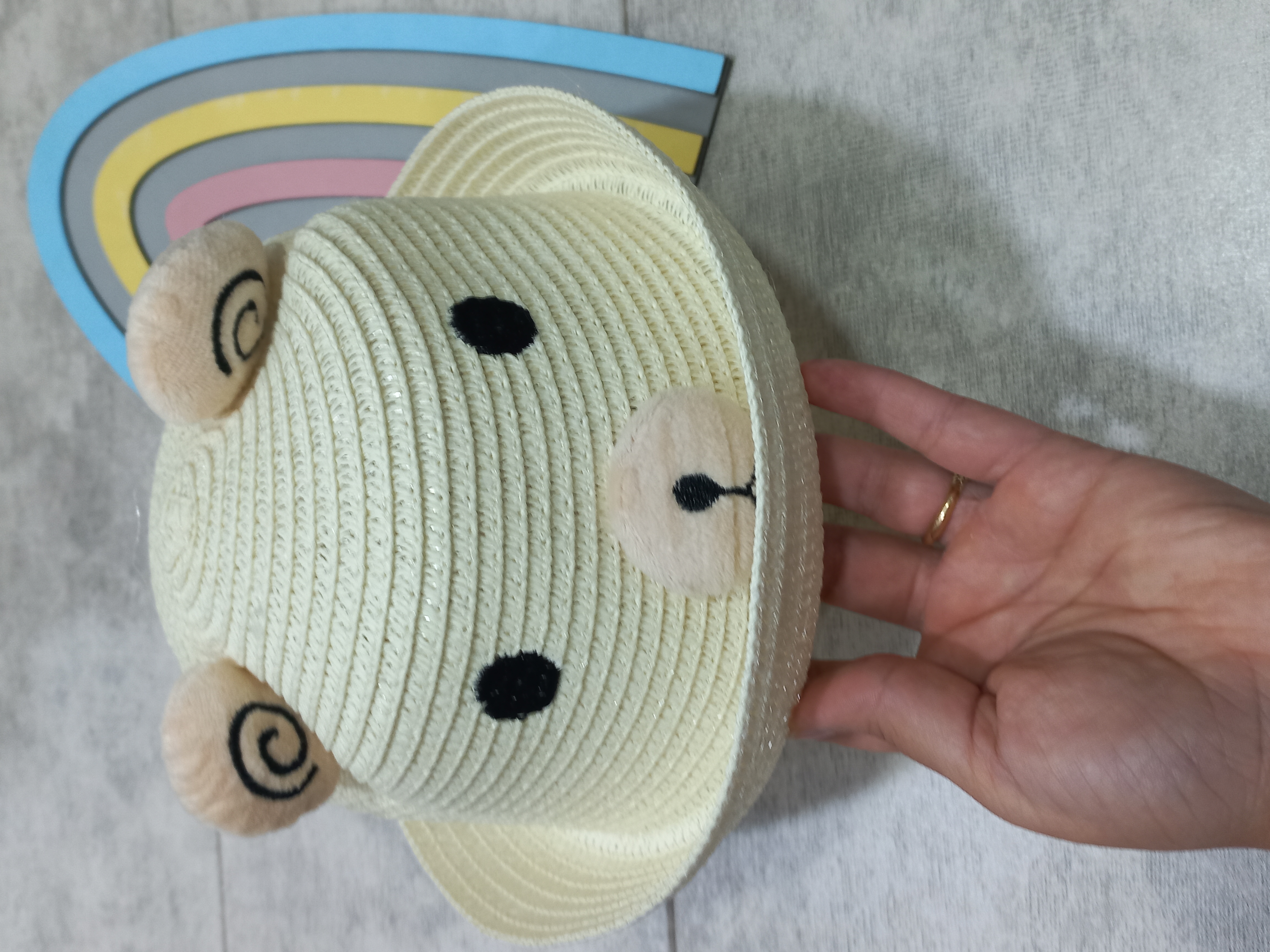 کلاه حصیری اسپرت عروسکی