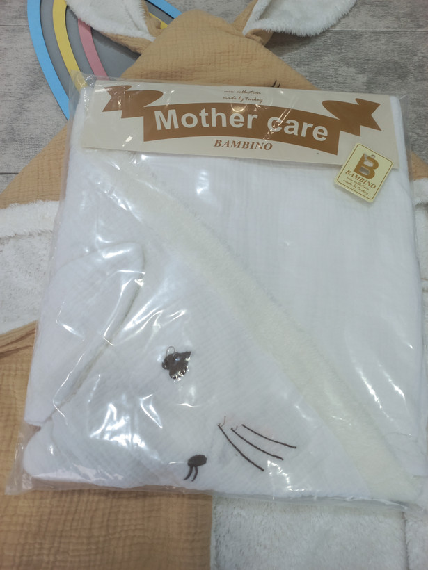 پتو دورپیچ کلاه دار نوزاد برند mother care
