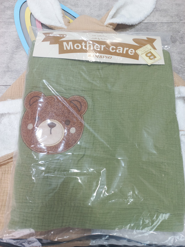 پتو دورپیچ کلاه دار نوزاد برند mother care