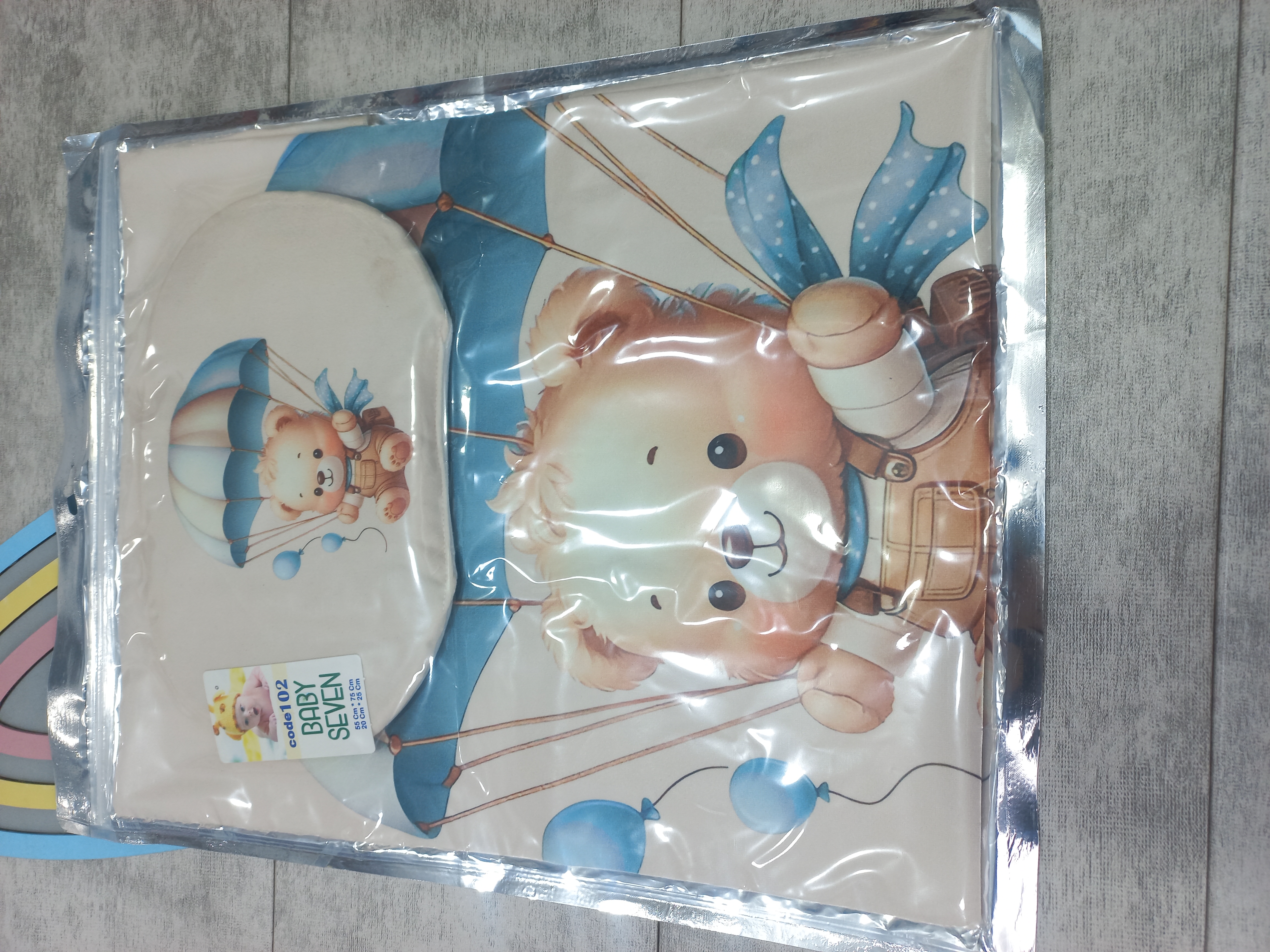 زیرانداز تعویض پوشک نوزاد به همراه بالش برند baby seven