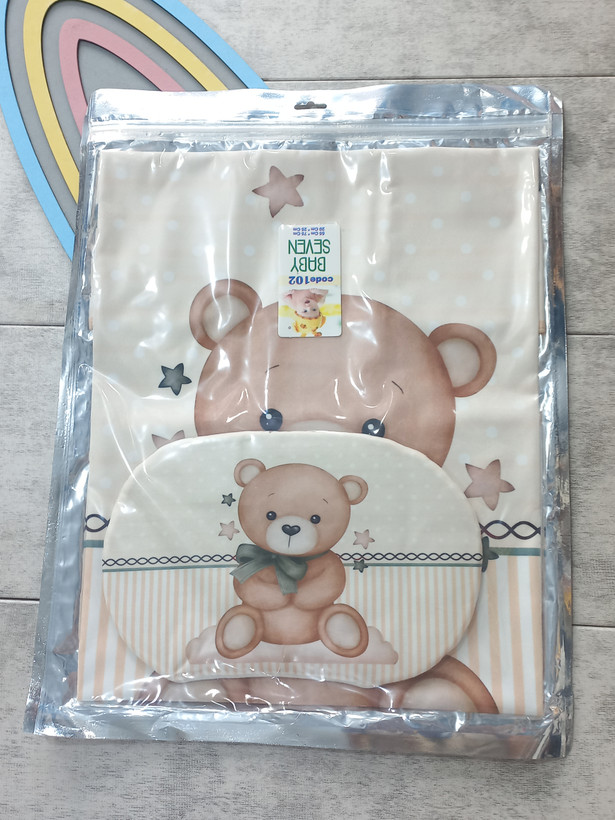 زیرانداز تعویض پوشک نوزاد به همراه بالش برند baby seven