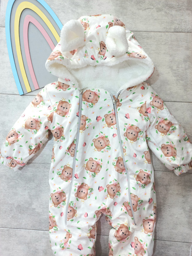 کاپشن سرهمی عروسکی کلاه دار برند baby life