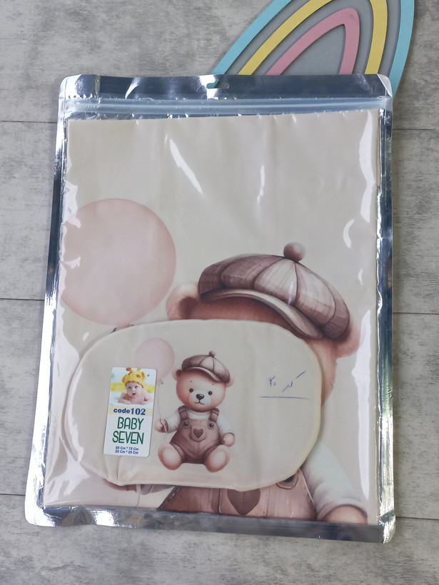 زیرانداز تعویض پوشک نوزاد به همراه بالش برند baby seven