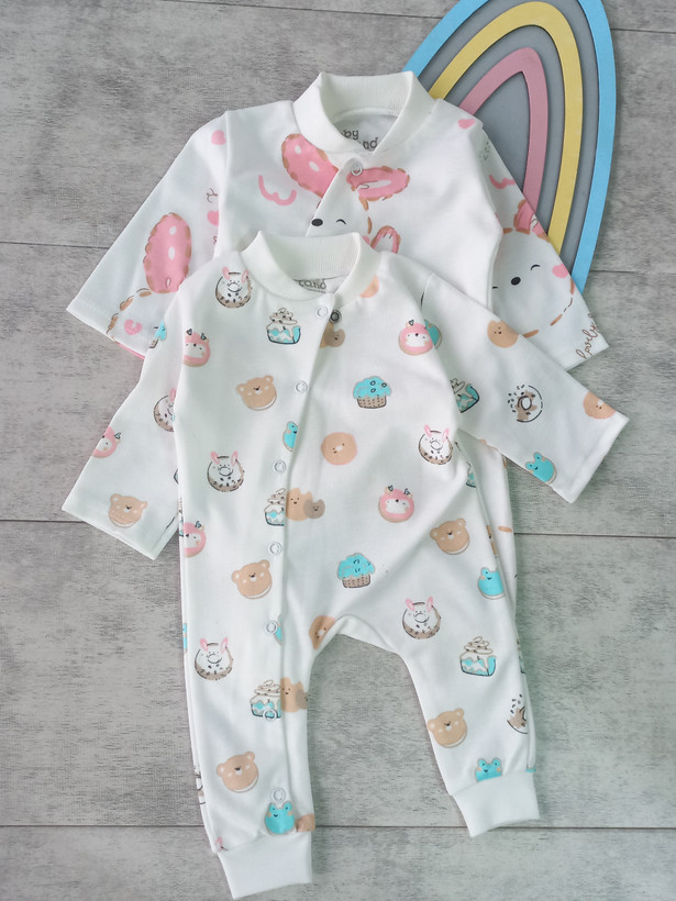 سرهمی دخترانه و پسرانه برند baby land جنس پنبه