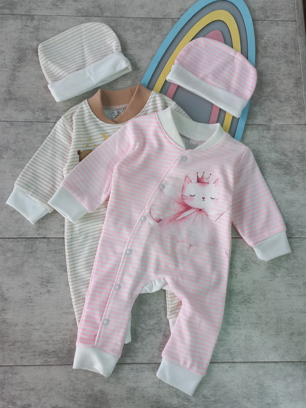 ست سرهمی و کلاه دخترانه و پسرانه برند Baby land