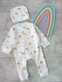 ست سرهمی و کلاه دخترانه برند baby land