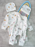 ست سرهمی و کلاه دخترانه برند baby land