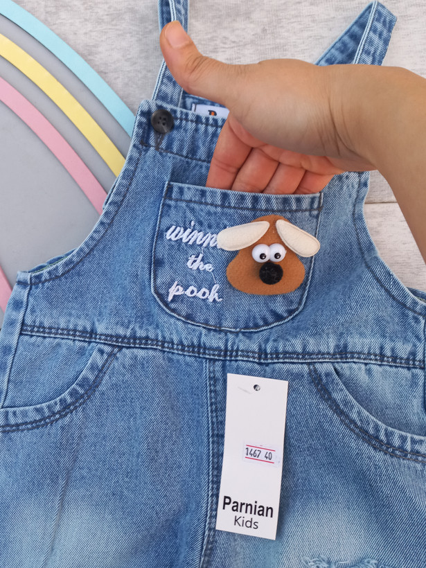 بیلر جین اسپرت طرح عروسک برجسته برند parnian kids