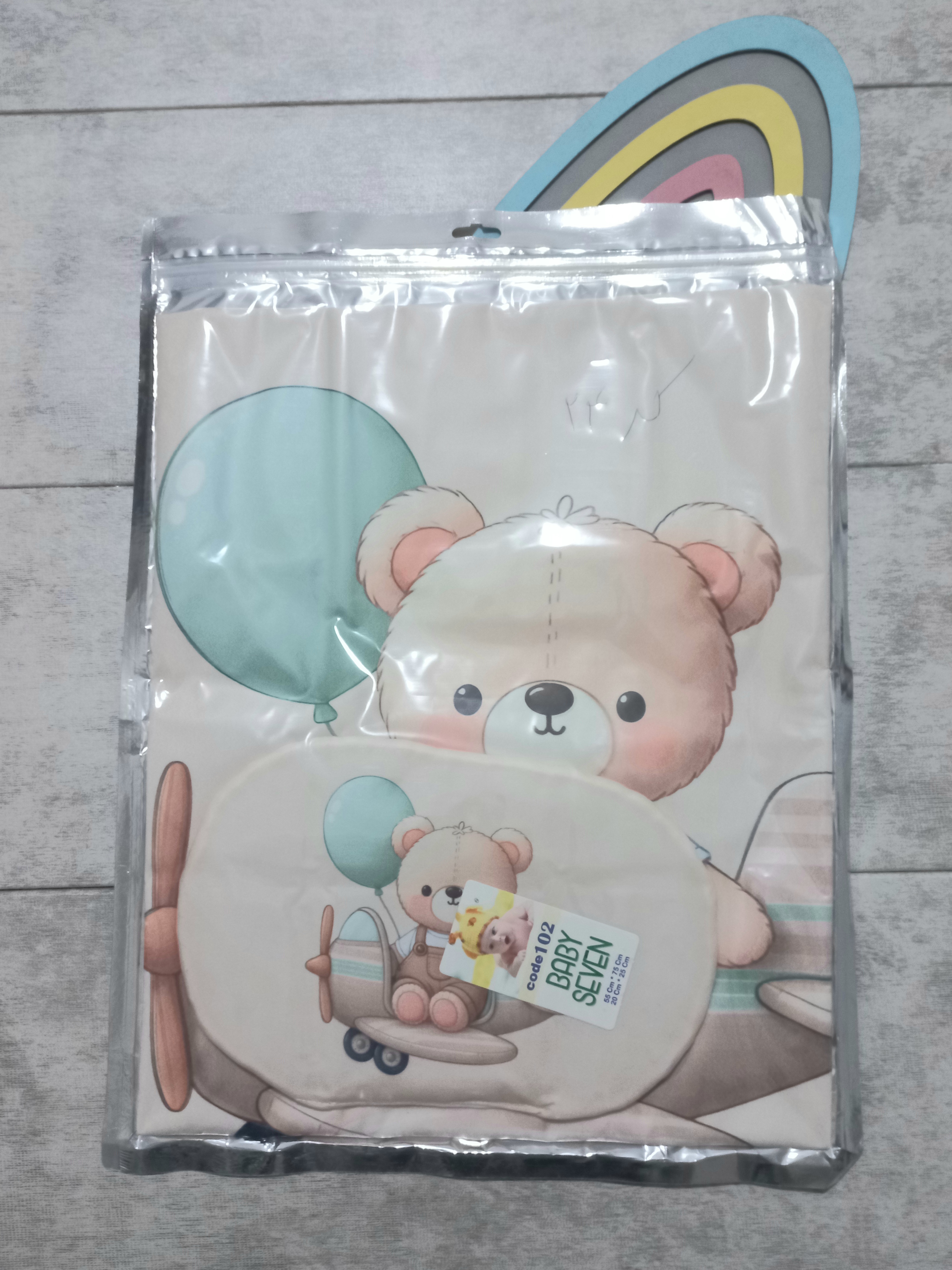 زیرانداز تعویض پوشک نوزاد به همراه بالش برند baby seven